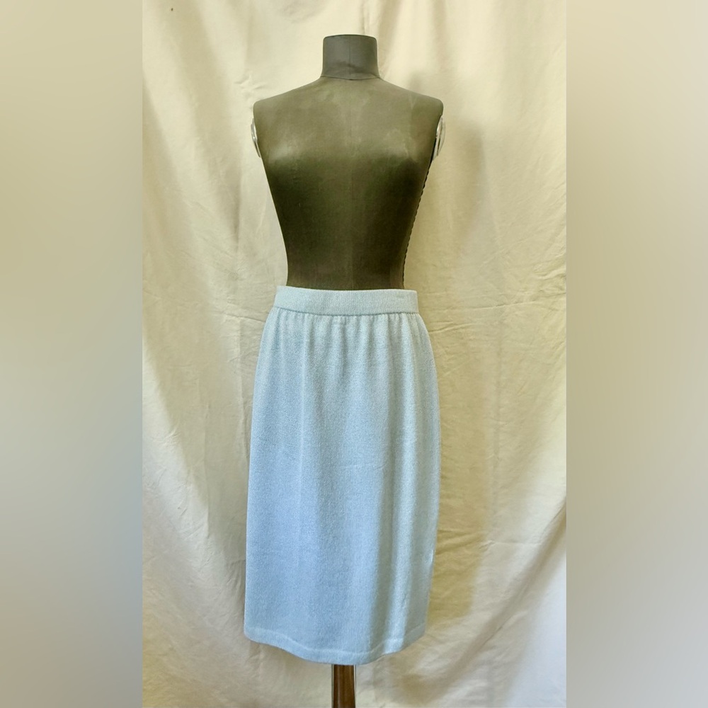 Baby blue 25” St John Sports Wear knit skirt. Pristine condition.